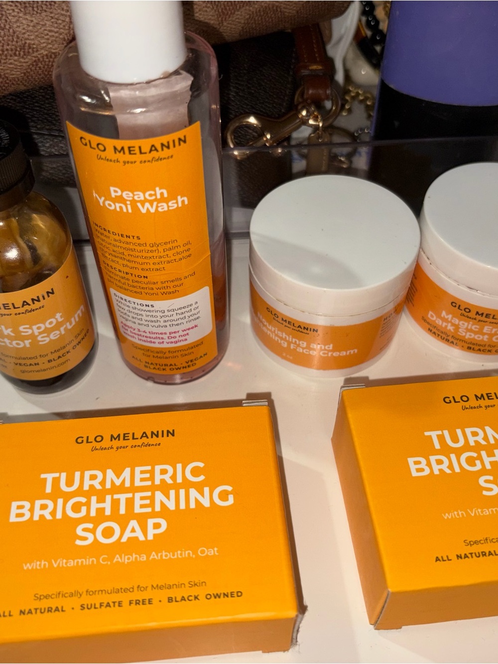 Glo Melanin Turmeric Brightening Soap BUNDLE - Picture 2 of 6